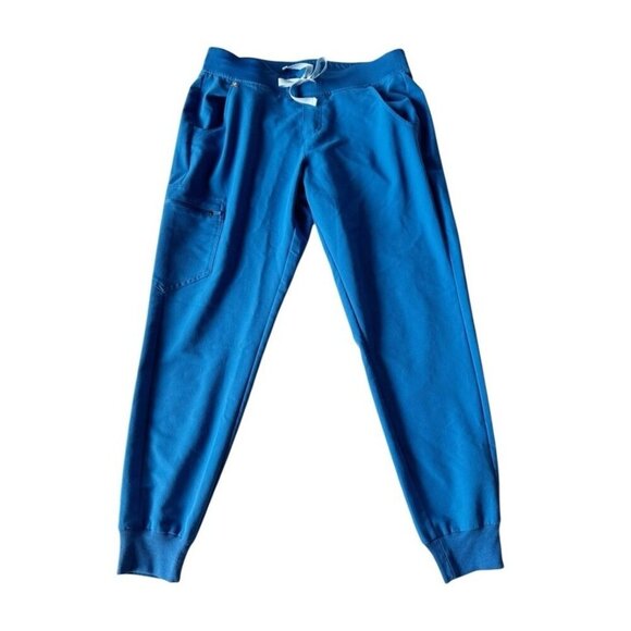 Figs Women's Sz M Zamora Royal Blue Medical Scrub Pants Joggers - Picture 1 of 12